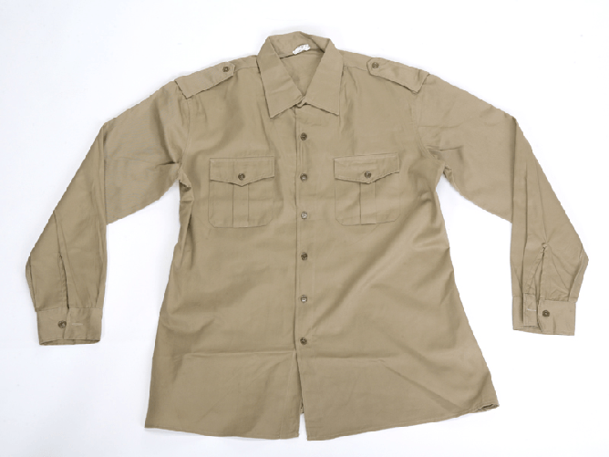 Camicia soldato esercito italiano gabardine militare uomo originale ordinanza Khaki 14 1/2